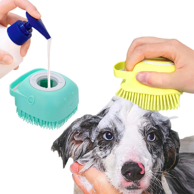 Escova Massageadora de Banho BruPet | Para banho Cães e Gatos